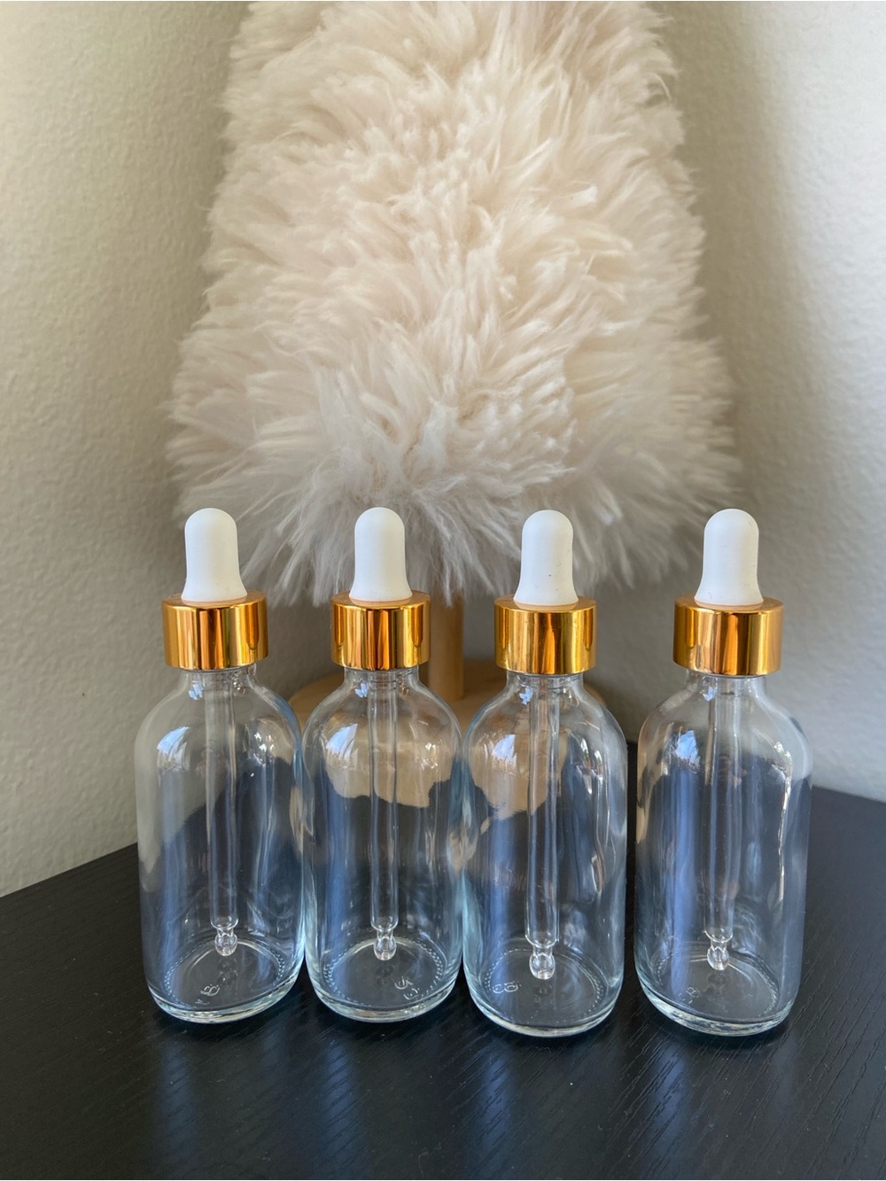 Clear Glass Dropper Bottles with Glass Dropper, 50ml 4pk
